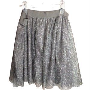LAUREN CONRAD Silver Metalic Short Skirt - Size XL
